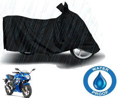 ROYAL AUTO MART Waterproof Two Wheeler Cover for Suzuki(Gixxer SF, Black)