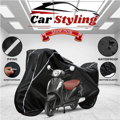 Car Styling Waterproof Two Wheeler Cover for Suzuki(Access 125, Black, White)