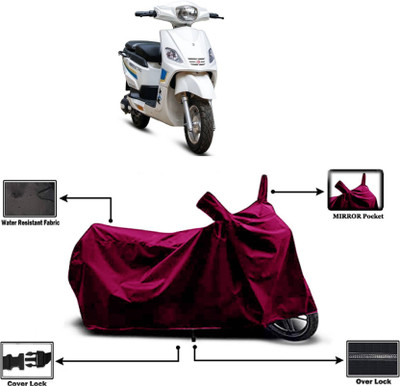 KEDIT Two Wheeler Cover for Hero(Electric NYX HS500 ER, Maroon)