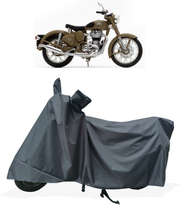 Tricway Two Wheeler Cover for Royal Enfield(Classic Desert Storm, Grey)