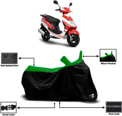 Amexride Two Wheeler Cover for TVS(Smile, Green)