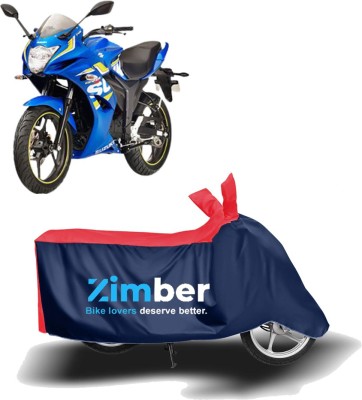 ZIMBER Two Wheeler Cover for Suzuki(Gixxer SF, Red, Blue)