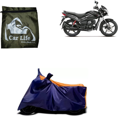Car Life Two Wheeler Cover for Hero(Passion Xpro, Orange, Blue)