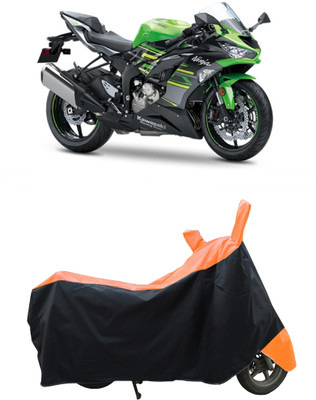 Coxtor Waterproof Two Wheeler Cover for Kawasaki(Ninja ZX-6R, Orange)