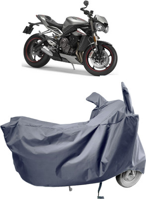 Amexride Two Wheeler Cover for Triumph(Street Triple RS BS6, Grey)