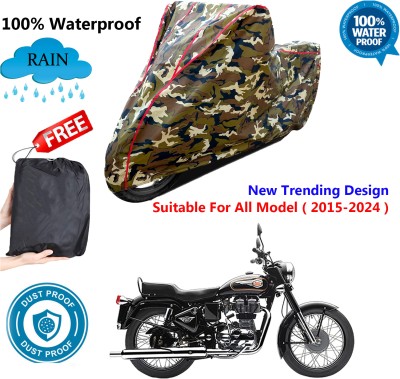 AUTOCAD Waterproof Two Wheeler Cover for Royal Enfield(Bullet 350, Multicolor)