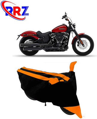 RRZ Waterproof Two Wheeler Cover for Harley Davidson(Street Bob, Black, Orange)