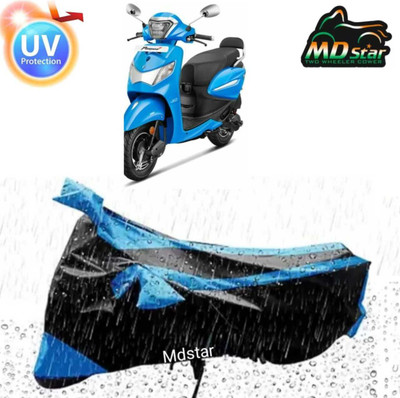Mdstar Waterproof Two Wheeler Cover for Honda(400NK, Blue, Black)