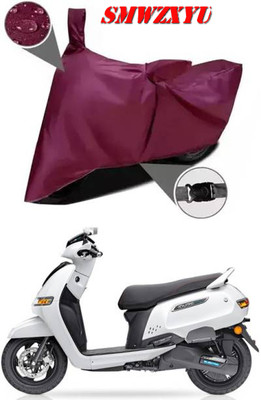 smwzxyu Waterproof Two Wheeler Cover for TVS(iQube Electric, Maroon)