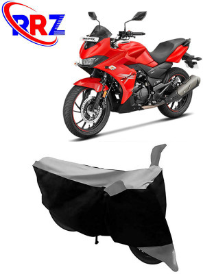 RRZ Waterproof Two Wheeler Cover for Hero(Xtreme 200S, Black, Grey)