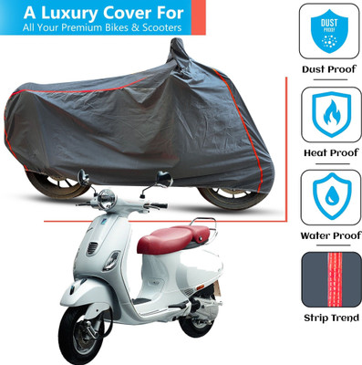 FAMEXON Waterproof Two Wheeler Cover for Vespa(Elegante, Grey)