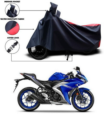DeepShakshi AUTOMOTIVE Waterproof Two Wheeler Cover for Yamaha(YZF R3, Red)