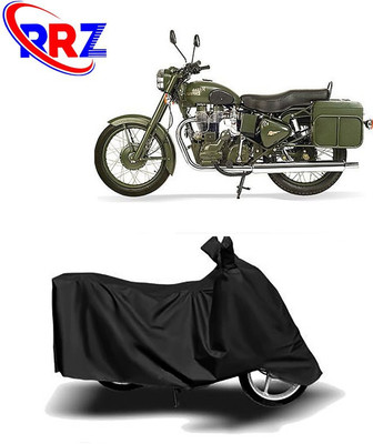 RRZ Waterproof Two Wheeler Cover for Royal Enfield(Battle, Black)