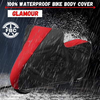 OliverX Waterproof Two Wheeler Cover for Hero(Glamour, Red)