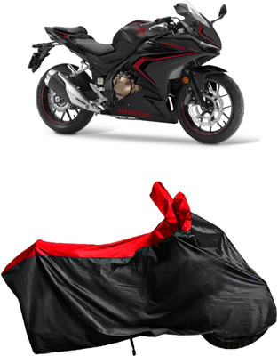 Autofly Waterproof Two Wheeler Cover for Honda(CBR500R, Red, Black)