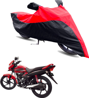 Motodreka Two Wheeler Cover for Honda(Dream Yuga, Red, Black)
