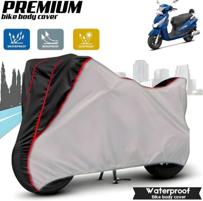 Mwiss Waterproof Two Wheeler Cover for Hero(Destini 125, Silver, Black)