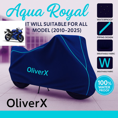 OliverX Waterproof Two Wheeler Cover for Yamaha(YZF R25, Blue, Red)