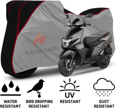 pocket bazar Waterproof Two Wheeler Cover for TVS(NTORQ, Silver, Black)