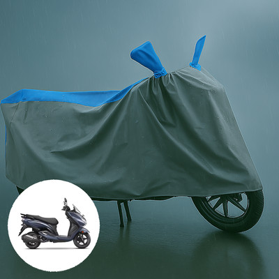 CODOKI Waterproof Two Wheeler Cover for Suzuki(Burgman Electric, Grey, Blue)