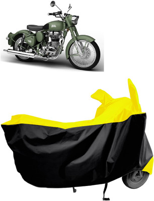 Amexride Two Wheeler Cover for Royal Enfield(Battle Green, Multicolor)