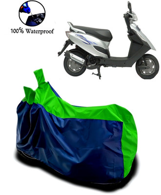 Autofly Waterproof Two Wheeler Cover for Bajaj(Kristal, Blue, Green)