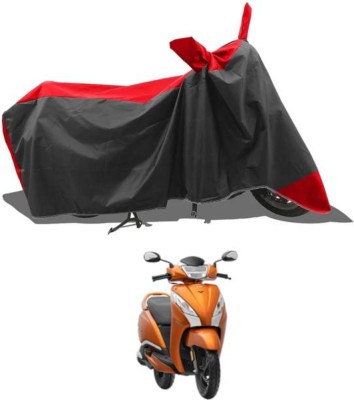 LIFE TO HUB Two Wheeler Cover for Hero, Honda, Bajaj, Ather, TVS, Yamaha(Activa 4G, Black, Red)