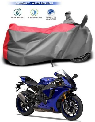 AutoTiger Two Wheeler Cover for Yamaha(YZF R1, Red, Grey)