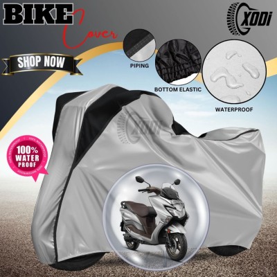 xodi Waterproof Two Wheeler Cover for Suzuki(Burgman Street 125, Silver, Black)