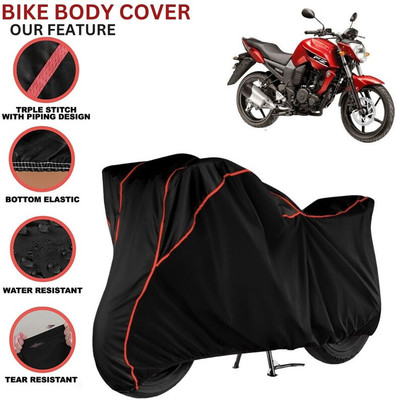 kerwa Waterproof Two Wheeler Cover for Yamaha(FZ-S FI, Black, Red)