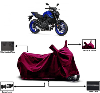 Amexride Two Wheeler Cover for Yamaha(MT 07, Maroon)