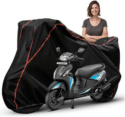Car Styling Waterproof Two Wheeler Cover for Hero(Pleasure, Black, Red, Multicolor)