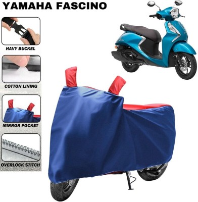 brandroofz Two Wheeler Cover for Yamaha(Fascino, Blue, Red)