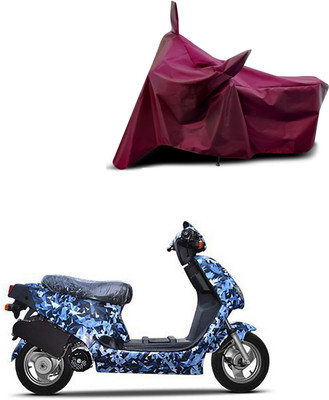 Aoriyon Waterproof Two Wheeler Cover for Hero(Electric AXLHE-20, Maroon)