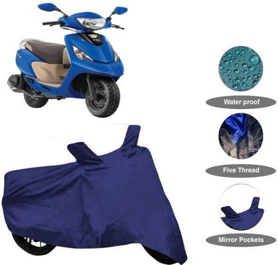SK AUTO Waterproof Two Wheeler Cover for TVS(Scooty Zest 110, Blue)
