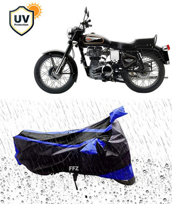 FFZ Waterproof Two Wheeler Cover for Royal Enfield(Bullet 350, Black, Blue)