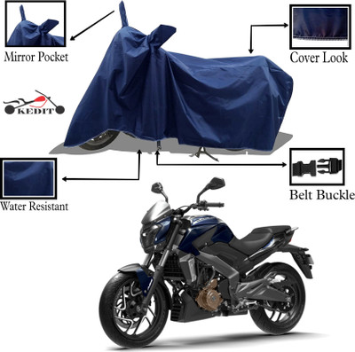 KEDIT Two Wheeler Cover for Universal For Bike(Pulsar 200 NS DTS-i, Blue)