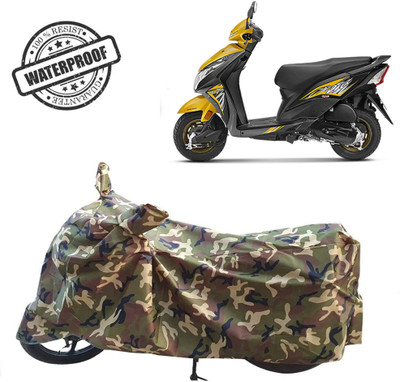 ROYAL AUTO MART Waterproof Two Wheeler Cover for Honda(Dio, Green, Multicolor)
