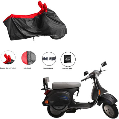 RiderShine Waterproof Two Wheeler Cover for LML(NV, Black, Red)