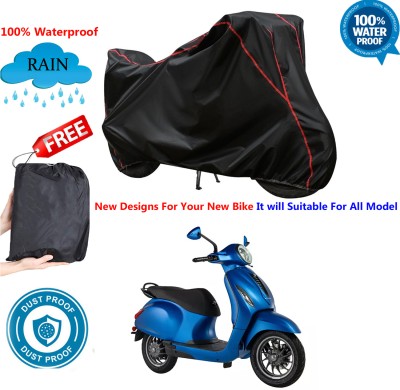 OliverX Waterproof Two Wheeler Cover for Bajaj(Chetak, Black)