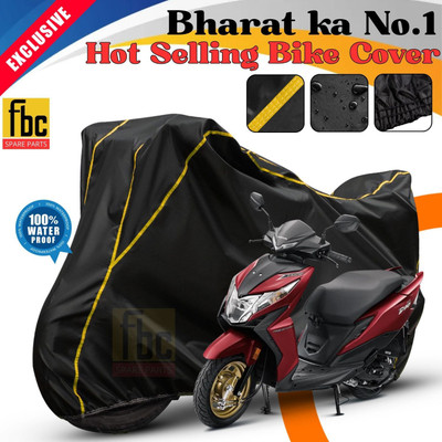 FBC Waterproof Two Wheeler Cover for Honda(Dio, Black, Yellow)