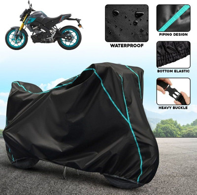 xodi Waterproof Two Wheeler Cover for Yamaha(MT 15, Black, Blue)