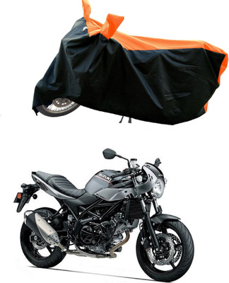 Mdstar Waterproof Two Wheeler Cover for Suzuki(SV 650 BS6, Orange)