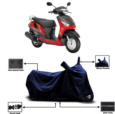 Amexride Two Wheeler Cover for Yamaha(Alpha BS6, Blue)