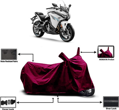 Amexride Two Wheeler Cover for CFMoto(650GT BS6, Maroon)