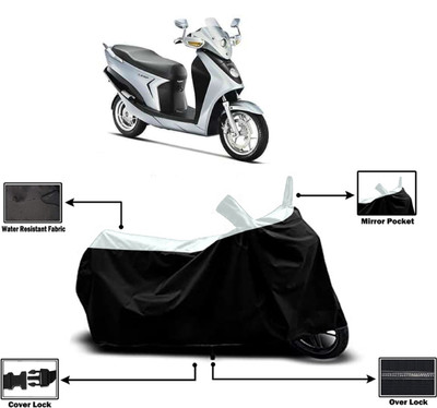 Amexride Two Wheeler Cover for Hero(Leap Hybrid SES, White)