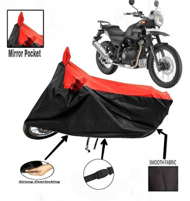 AutoGalaxy Waterproof Two Wheeler Cover for Royal Enfield(Himalayan, Red, Black)