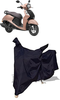 Amexride Two Wheeler Cover for Yamaha(Fascino, Black)