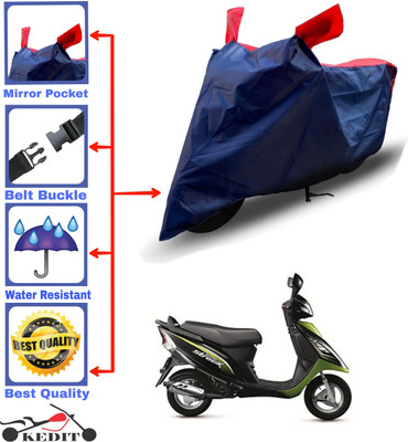 KEDIT Two Wheeler Cover for TVS(Streek, Red, Blue)