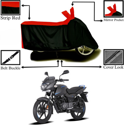DeepShakshi AUTOMOTIVE Two Wheeler Cover for Bajaj(Pulsar 125 Neon, Red, Black)